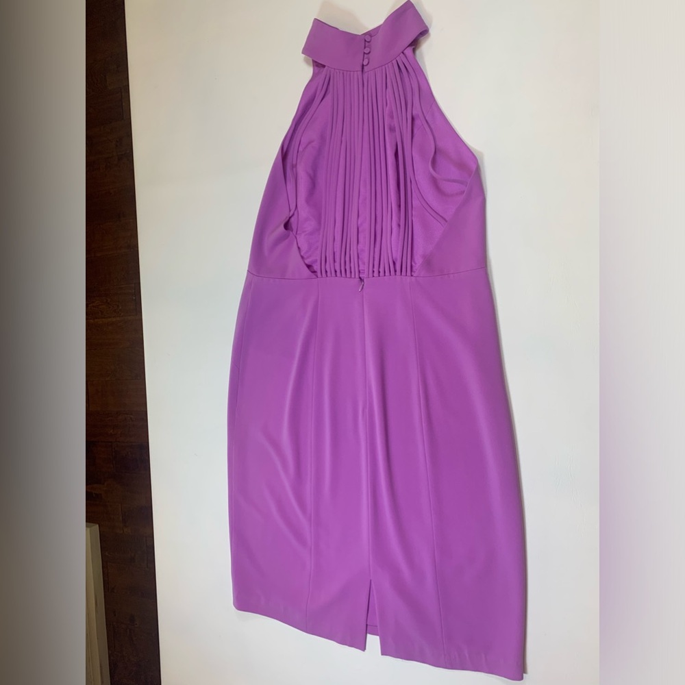 HALSTON womens Sleeveless Mock Neck Dress with Strap Cocktail Dress size 14 (H) - Picture 10 of 12